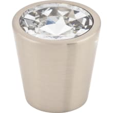 Crystal 1-1/16 Inch Conical Cabinet Knob from the Clear Collection