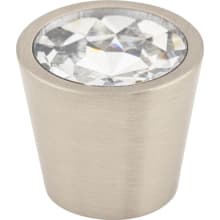 Crystal 13/16 Inch Conical Cabinet Knob from the Clear Collection