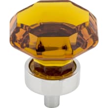 Wine 1-3/8 Inch Geometric Cabinet Knob from the Crystal Collection
