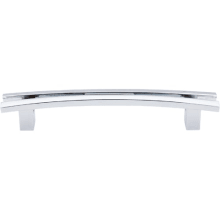 Flared 5 Inch (128 mm) Center to Center Bar Cabinet Pull from the Sanctuary Series - 25 Pack