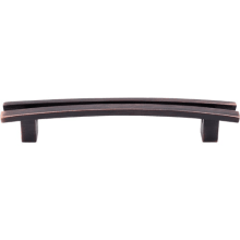 Flared 5 Inch (128 mm) Center to Center Bar Cabinet Pull from the Sanctuary Series - 10 Pack