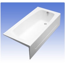 Toto Bathtubs Commercial 65 3 4 Cast Iron Soaking Bathtub For Three Wall Alcove Installations Toto Fby1715rp
