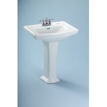 Clayton 27" Pedestal Bathroom Sink with Single Faucet Hole Drilled and Overflow - Pedestal Included
