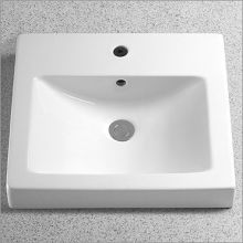 Vernica 20" Fireclay Drop In Bathroom Sink with Single Faucet Hole Drilled and Overflow