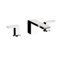 Double Handle Deck Mounted Roman Tub Filler with Metal Lever Handles