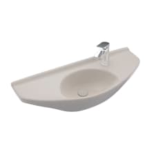 29-1/2" Wall Mounted Bathroom Sink with Single Faucet Hole Drilled and CeFiONtect Ceramic Glaze