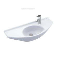 29-1/2" Wall Mounted Bathroom Sink with Single Faucet Hole Drilled and CeFiONtect Ceramic Glaze