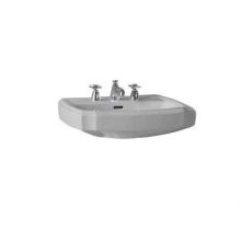 Guinevere 27-1/8" Pedestal Bathroom Sink with Single Faucet Hole Drilled and Overflow - Less Pedestal