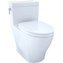 Aimes 1.28 GPF One-Piece Elongated Toilet with CeFiONtect Ceramic Glaze and Toilet Seat