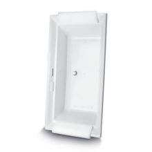 Aimes 71-1/2" Acrylic Air Bathtub for Deck Mounted or Drop-In Installation with Center Drain and Right Blower