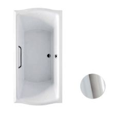 Clayton 60" Acrylic Soaking Bathtub for Drop In Installations with Center Drain and Grab Bar