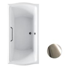 Clayton 71-5/8" Acrylic Soaking Bathtub for Drop In Installations with Center Drain and Grab Bar