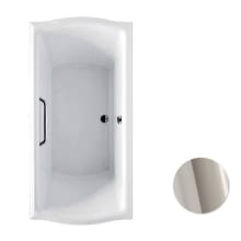 Clayton 66" Acrylic Soaking Bathtub for Drop In Installations with Center Drain and Grab Bar