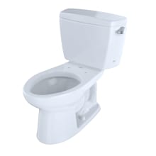 Eco Drake Two Piece Elongated 1.28 GPF Toilet with E-Max Flush System, Bolt-Down Lid and Right-Hand Trip Lever - Less Seat