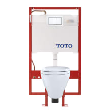 Aquia 1.6 GPF One Piece Elongated Wall Mounted Toilet with Dual Max Flush System, In-Wall Tank System, and Copper Supply Line - Less Seat