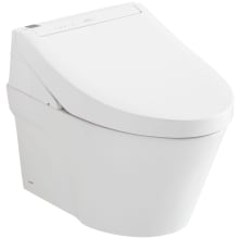 AP 0.9 / 1.28 GPF Dual Flush Wall MountedOne Piece Elongated Toilet with Actuator Plate Flush - Seat Included