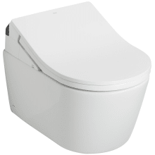 RP 1.28 GPF Dual Flush Wall Mounted Two Piece Elongated Chair Height Toilet with Auto Flush - Bidet Seat Included