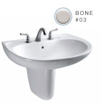 Prominence 26" Wall Mounted Bathroom Sink with 3 Faucet Holes Drilled, Overflow and CeFiONtect Ceramic Glaze