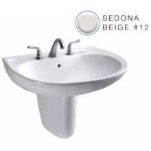 Prominence 26" Wall Mounted Bathroom Sink with 3 Faucet Holes Drilled, Overflow and CeFiONtect Ceramic Glaze
