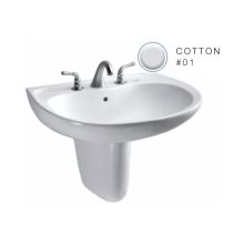 Prominence 26" Wall Mounted Bathroom Sink with Single Faucet Hole Drilled, Overflow and CeFiONtect Ceramic Glaze