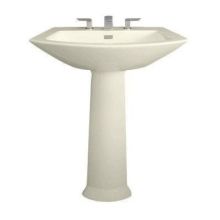 Soiree 29-1/2" Pedestal Bathroom Sink with Single Faucet Hole Drilled and Overflow - Pedestal Included