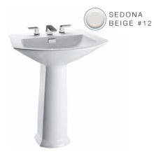Soiree 25-1/8" Pedestal Bathroom Sink with Single Hole Drilling and Rear Overflow - Pedestal Included
