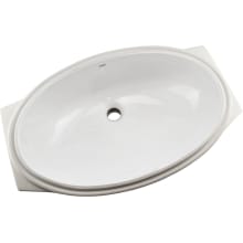 23-1/4" Oval Vitreous China Undermount Bathroom Sink with Overflow