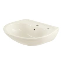 Supreme 22-7/8" Wall Mounted Bathroom Sink with Single Faucet Hole Drilled, Overflow and CeFiONtect Ceramic Glaze