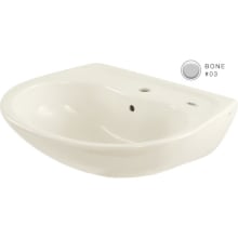 Prominence 26" Wall Mounted Bathroom Sink with Single Faucet Hole Drilled, Overflow and CeFiONtect Ceramic Glaze