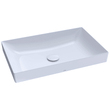 Kiwami 23-5/8" Rectangular Ceramic Vessel Bathroom Sink with CeFiONtect