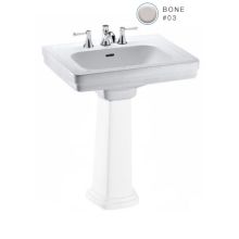 Promenade 24" Pedestal Bathroom Sink with Single Faucet Hole Drilled and Overflow - Less Pedestal