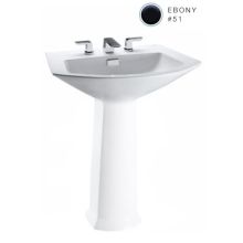 Soiree 29-1/2" Pedestal Bathroom Sink with Single Faucet Hole Drilled and Overflow - Less Pedestal