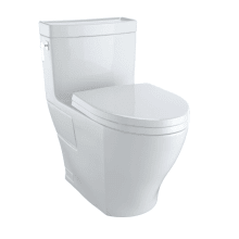 Aimes 1.28 GPF One-Piece Elongated Toilet with CeFiONtect Ceramic Glaze and Toilet Seat