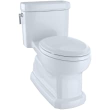 Guinevere 1.28 GPF One Piece Elongated Chair Height Toilet with Tornado Flush, CEFIONTECT Glaze, and Left Hand Lever - Soft Close Seat Included