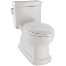 Guinevere 1.28 GPF One Piece Elongated Chair Height Toilet with Tornado Flush, CEFIONTECT Glaze, and Left Hand Lever - Soft Close Seat Included