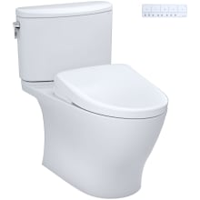 Nexus 1 GPF Two Piece Elongated Chair Height Toilet with Washlet+ S7A Auto Open / Close Bidet Seat, CEFIONTECT, Tornado Flush, EWATER+, and PREMIST