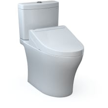 Aquia IV 0.9 / 1.28 GPF Dual Flush Two Piece Elongated Chair Height Toilet with Push Button Flush - Bidet Seat Included