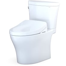 Aquia 0.8 / 1 GPF Dual Flush Two Piece Elongated Toilet with Left Hand Lever - Bidet Seat Included