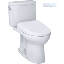 Drake II 1.28 GPF Two Piece Elongated Chair Height Toilet with Washlet+ S7 Bidet Seat, Tornado Flush, CEFIONTECT, EWATER+, PREMIST, and Night Light