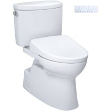 Vespin II 1.28 GPF Two Piece Elongated Chair Height Toilet with Washlet+ S7 Bidet Seat, Tornado Flush, CEFIONTECT, EWATER+, PREMIST, and Night Light