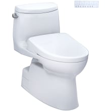 Carlyle II 1.28 GPF One Piece Elongated Chair Height Toilet with Washlet+ S7 Bidet Seat, Tornado Auto Flush, CEFIONTECT, EWATER+, PREMIST, and Light