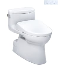 Carolina II 1.28 GPF One Piece Elongated Chair Height Toilet with Washlet+ S7A Auto Open Bidet Seat, Tornado Flush, CEFIONTECT, EWATER+, and PREMIST