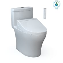 Aquia IV 0.9 / 1.28 GPF Dual Flush One Piece Elongated Chair Height Toilet with Push Button Flush - Bidet Seat Included