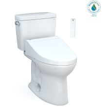 Drake 1.28 GPF Two Piece Elongated Chair Height Toilet with Left Hand Lever - Bidet Seat Included