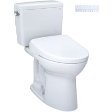 Drake 1.28 GPF Two Piece Elongated Chair Height Toilet with Washlet+ S7A Auto Open Bidet Seat, 10" Rough-In, Tornado Flush, CEFIONTECT, and EWATER+