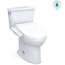 Drake 1.28 GPF Two Piece Elongated Chair Height Toilet with Left Hand Lever - Bidet Seat Included
