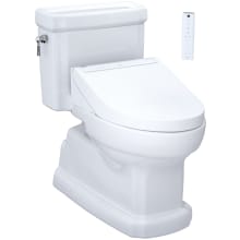 Guinevere 1.28 GPF One Piece Elongated Chair Height Toilet with Washlet+ C5 Heated Bidet Seat, Tornado Flush, CEFIONTECT Glaze, EWATER+, and PREMIST