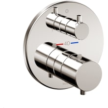 Round Single Function Thermostatic Valve Trim Only with Integrated Diverter - Less Rough-In