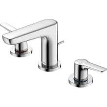 1.2 GPM Double Handle Deck Mounted Widespread Bathroom Faucet with Drain Assembly