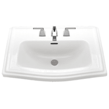 Clayton 25" Drop In Bathroom Sink with Single Faucet Hole Drilled and Overflow